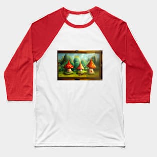 Mushroom Village Baseball T-Shirt